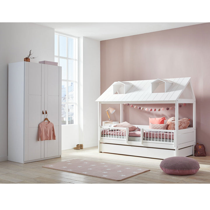 The Decorators: Dulap copii cu 2 usi, lemn de pin, alb, 100x203 cm