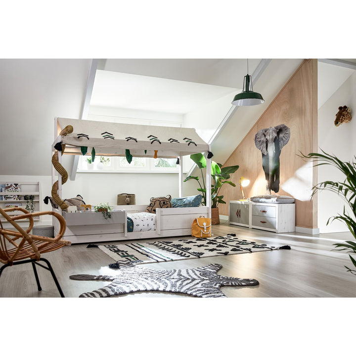 The Decorators: Cos textil cu agatatoare, Wild Life, bumbac,  30x30x30 cm