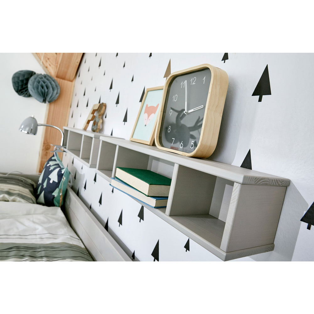 The Decorators: Etajera pentru pat sau perete, lemn de pin 70x15x15 cm