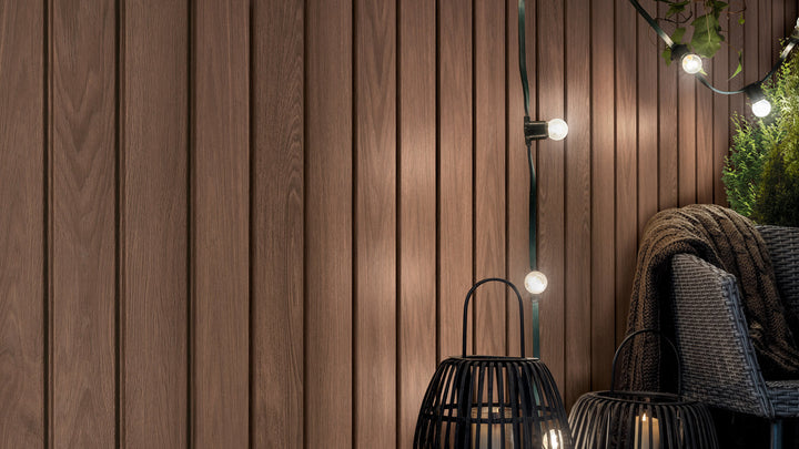 The Decorators: Placare pentru exterior Kerrafront VOX Wood Effect Stejar Caramel FS 201 (1cutie/2.16 mp sau 1.062 mp CONNEX)
