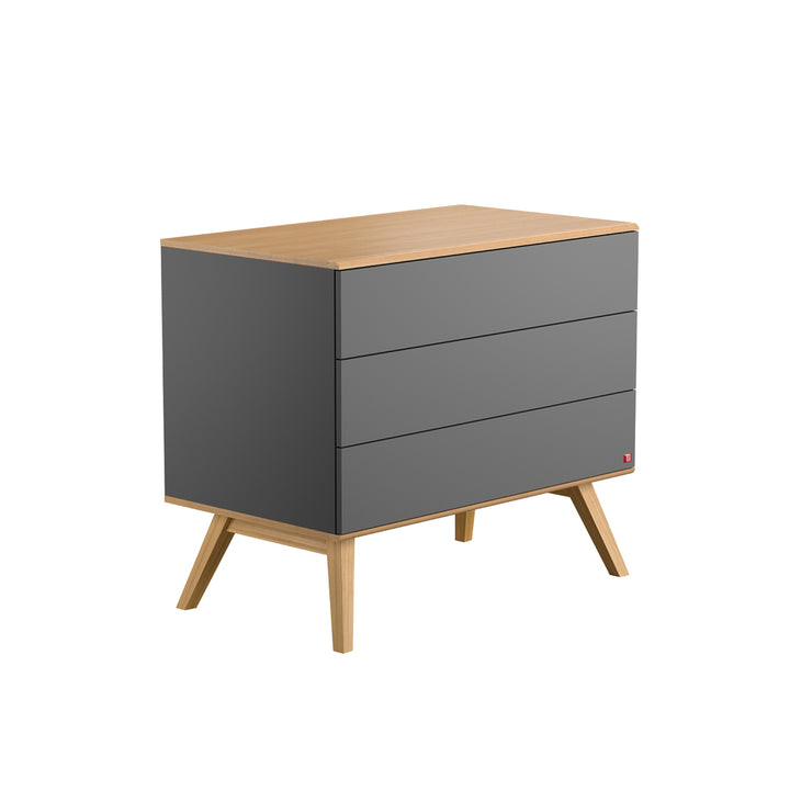 The Decorators: Comoda 3 sertare VOX Baby Nature, gri/stejar