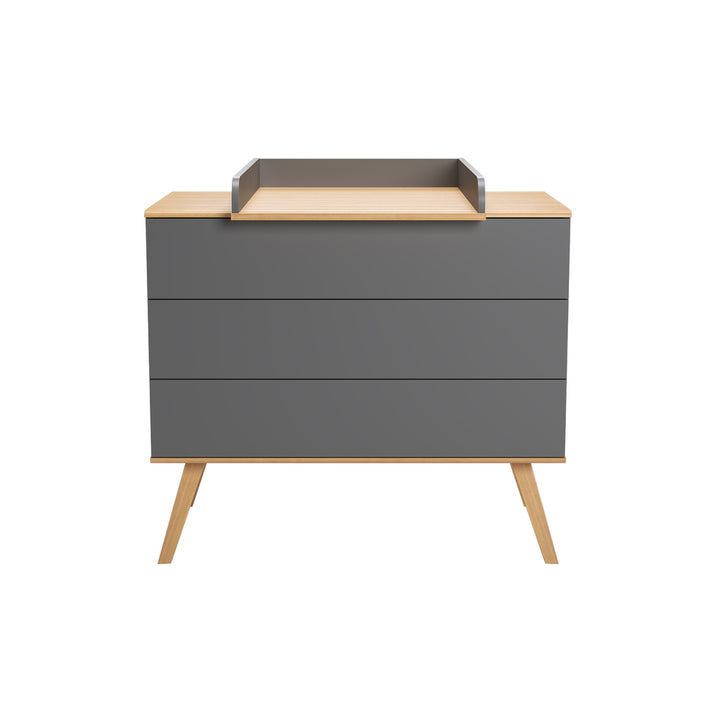 The Decorators: Comoda 3 sertare VOX Baby Nature, gri/stejar