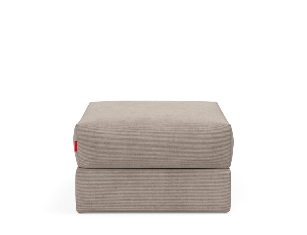 The Decorators: Taburet otoman cu depozitare Cornila Cordufine Beige 75x75cm