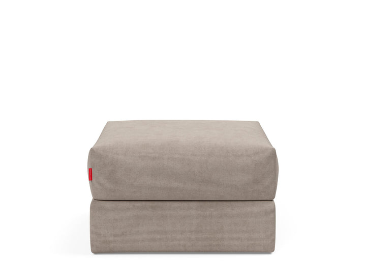 The Decorators: Taburet otoman cu depozitare Cornila Cordufine Beige 75x75cm