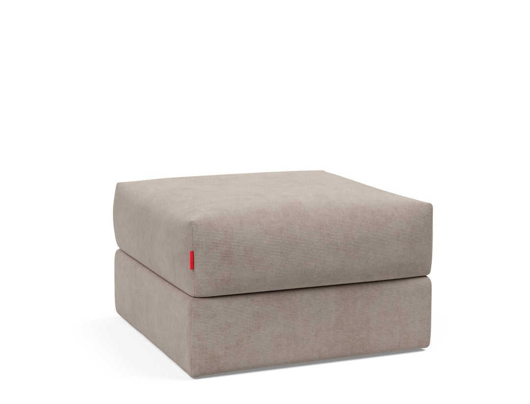 The Decorators: Taburet otoman cu depozitare Cornila Cordufine Beige 75x75cm