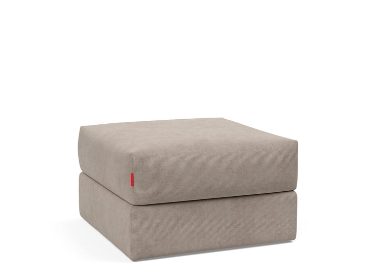The Decorators: Taburet otoman cu depozitare Cornila Cordufine Beige 75x75cm