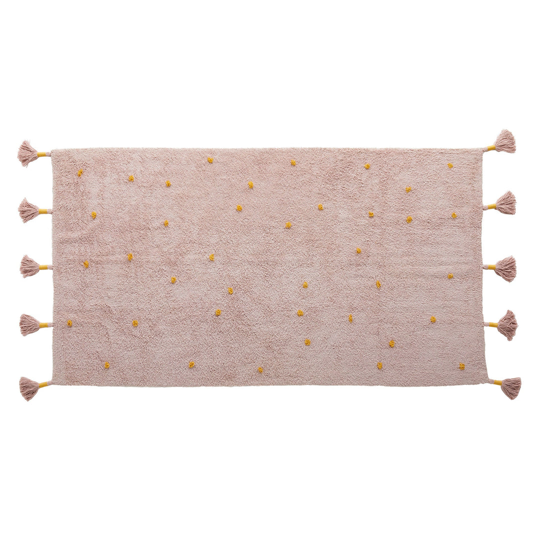 The Decorators: Covor copii, Princess Dots, bumbac, roz 100x180 cm