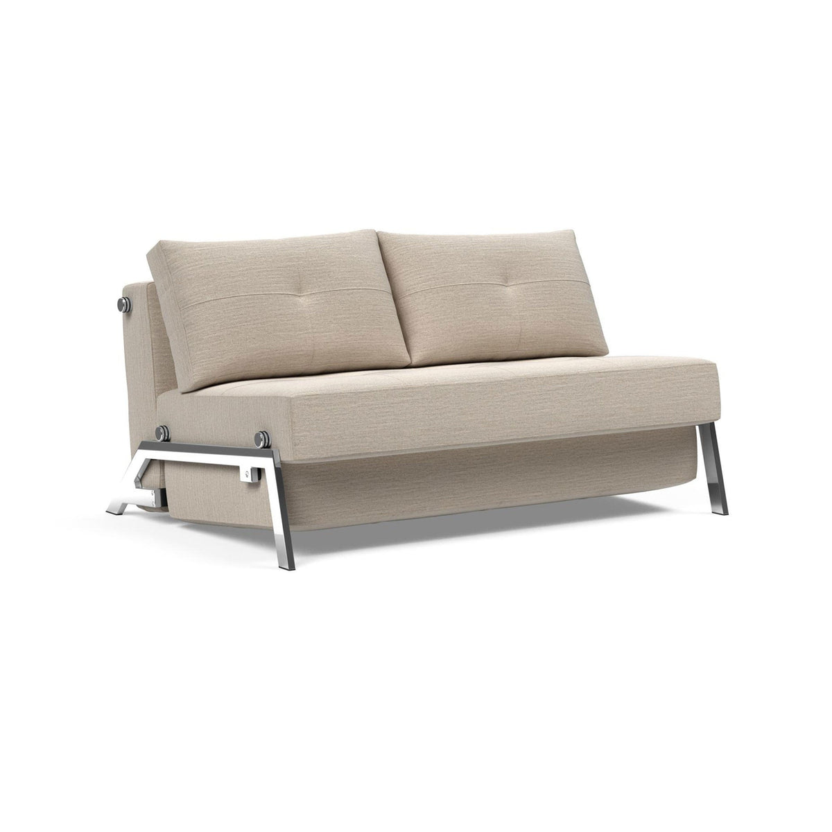 Canapea extensibila Cubed Chrome Blida Sand Grey 140x200cm