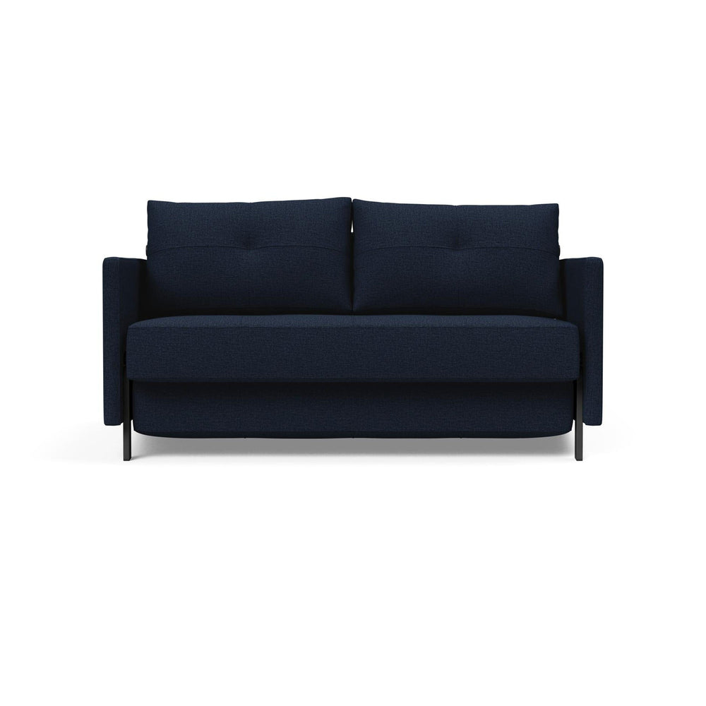 The Decorators: Canapea extensibila cu cotiere Cubed 02 Mixed Dance Blue 140x200cm