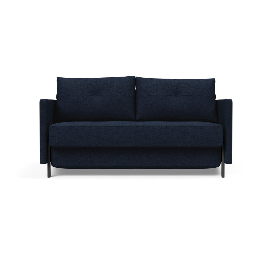 The Decorators: Canapea extensibila cu cotiere Cubed 02 Mixed Dance Blue 140x200cm
