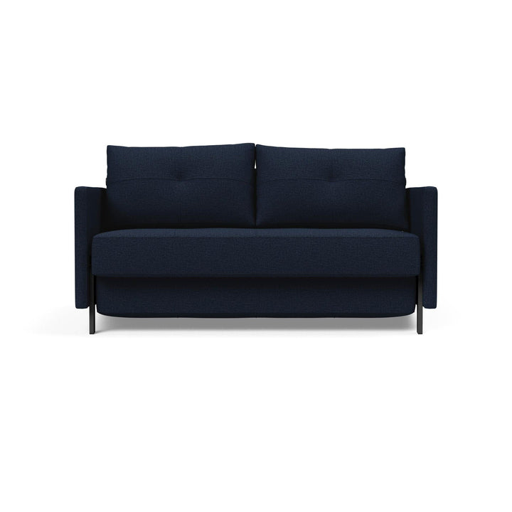 The Decorators: Canapea extensibila cu cotiere Cubed 02 Mixed Dance Blue 140x200cm