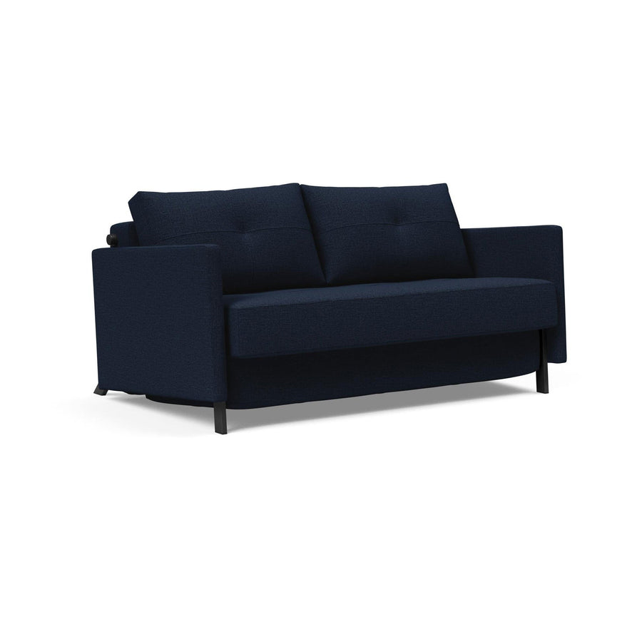 The Decorators: Canapea extensibila cu cotiere Cubed 02 Mixed Dance Blue 140x200cm