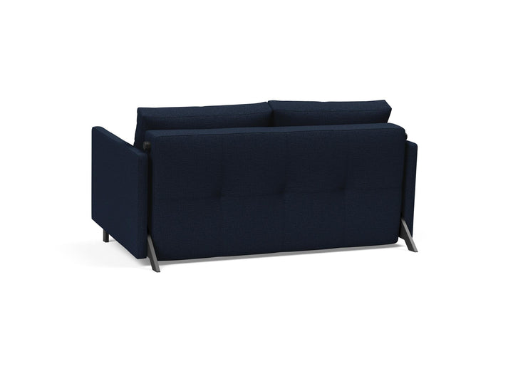 The Decorators: Canapea extensibila cu cotiere Cubed 02 Mixed Dance Blue 140x200cm