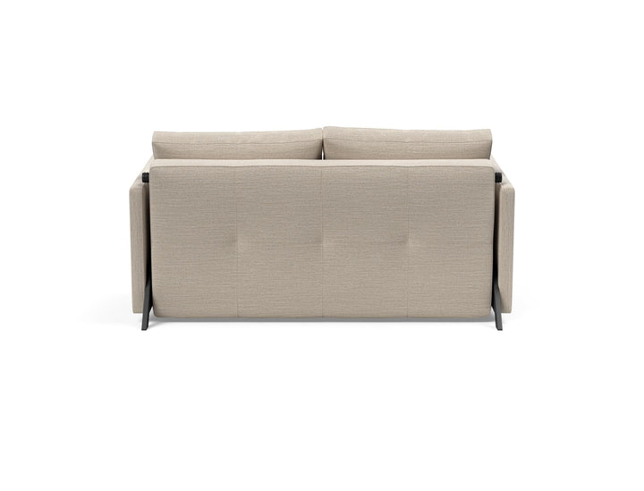 The Decorators: Canapea extensibila cu cotiere Cubed 02 Blida Sand Grey 140x200cm
