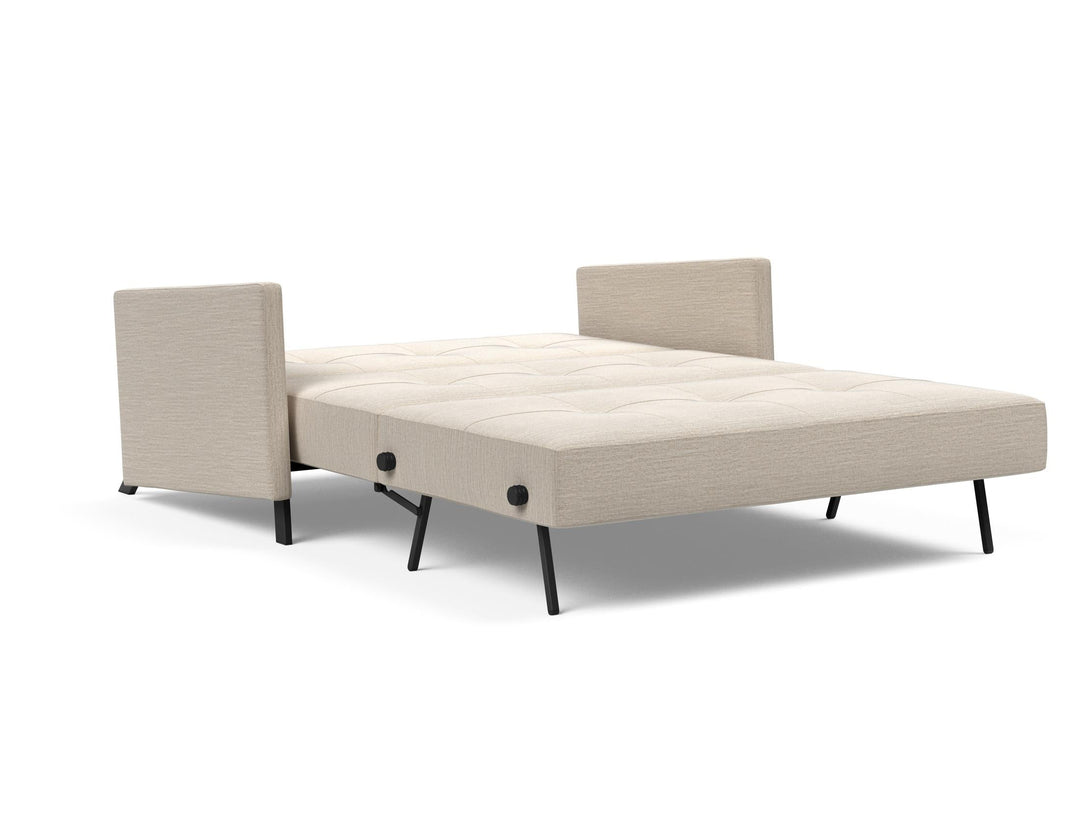 The Decorators: Canapea extensibila cu cotiere Cubed 02 Blida Sand Grey 140x200cm