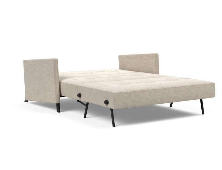 The Decorators: Canapea extensibila cu cotiere Cubed 02 Blida Sand Grey 140x200cm