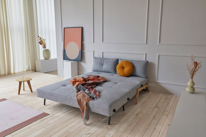 The Decorators: Canapea extensibila Cubed Wood Twist Granite 140x200cm