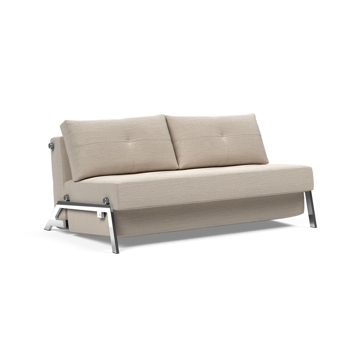 Canapea extensibila Cubed Chrome Blida Sand Grey 160x200cm