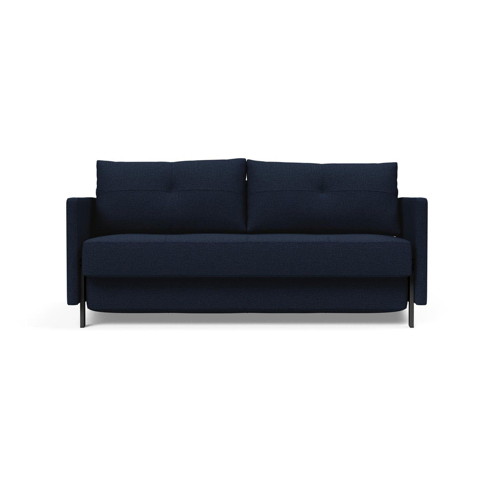 The Decorators: Canapea extensibila cu cotiere Cubed 02 Mixed Dance Blue 160x200cm