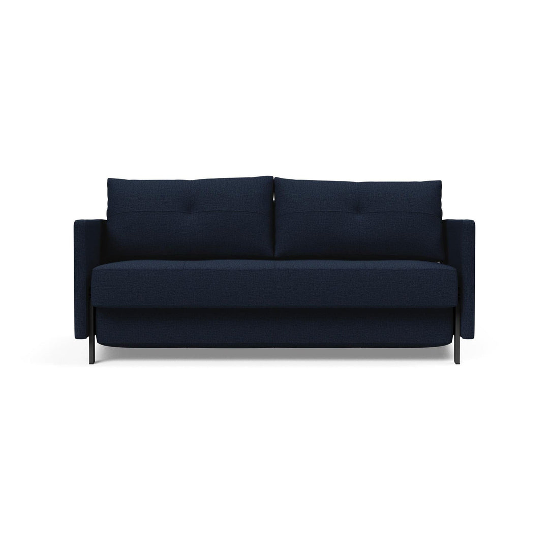 The Decorators: Canapea extensibila cu cotiere Cubed 02 Mixed Dance Blue 160x200cm