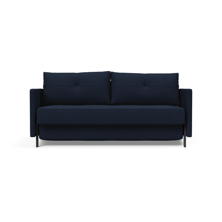 The Decorators: Canapea extensibila cu cotiere Cubed 02 Mixed Dance Blue 160x200cm