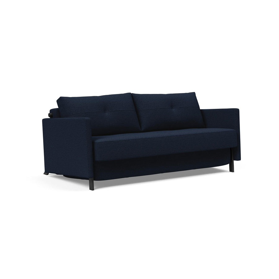 The Decorators: Canapea extensibila cu cotiere Cubed 02 Mixed Dance Blue 160x200cm