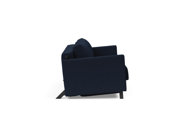The Decorators: Canapea extensibila cu cotiere Cubed 02 Mixed Dance Blue 160x200cm