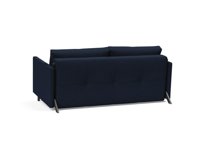 The Decorators: Canapea extensibila cu cotiere Cubed 02 Mixed Dance Blue 160x200cm