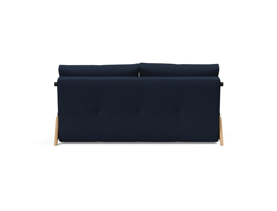 The Decorators: Canapea extensibila Cubed Wood Mixed Dance Blue 160x200cm