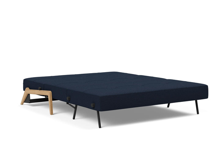 The Decorators: Canapea extensibila Cubed Wood Mixed Dance Blue 160x200cm