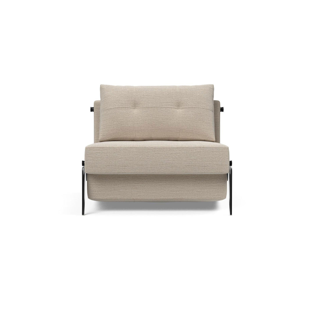 The Decorators: Fotoliu pat Cubed Alu Blida Sand Grey 90x200cm