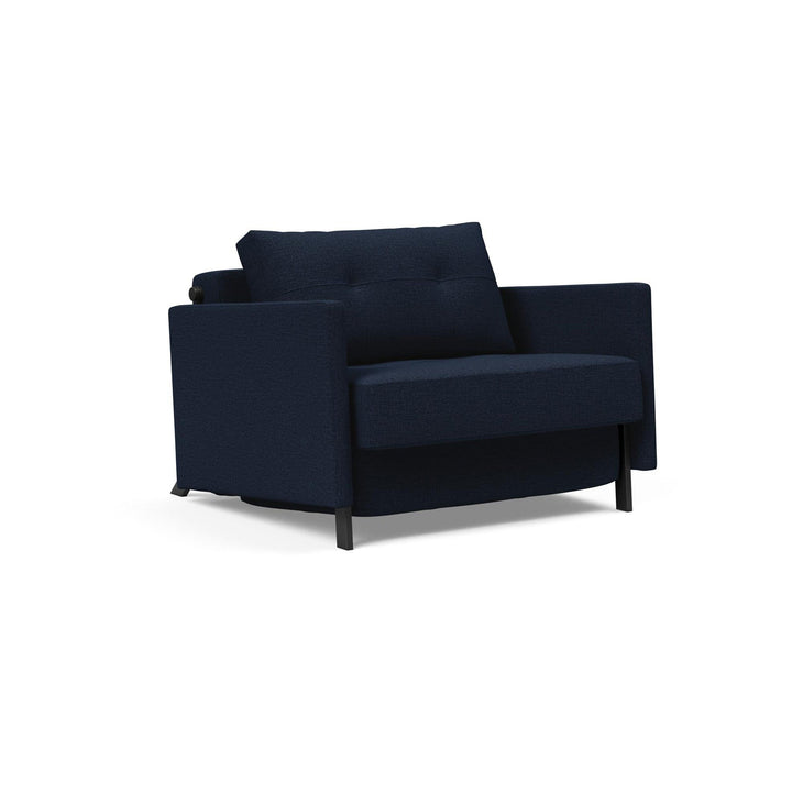 The Decorators: Fotoliu pat cu cotiere Cubed 02 Mixed Dance Blue 90x200cm