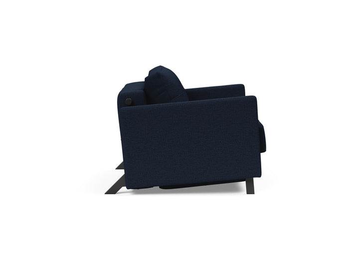 The Decorators: Fotoliu pat cu cotiere Cubed 02 Mixed Dance Blue 90x200cm