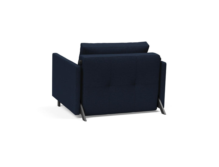 The Decorators: Fotoliu pat cu cotiere Cubed 02 Mixed Dance Blue 90x200cm