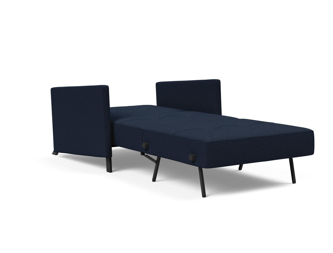 The Decorators: Fotoliu pat cu cotiere Cubed 02 Mixed Dance Blue 90x200cm