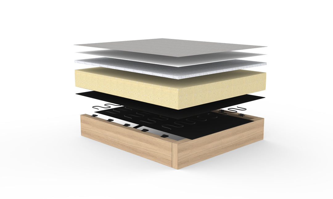 The Decorators: Fotoliu pat cu cotiere Cubed 02 Blida Sand Grey 90x200cm