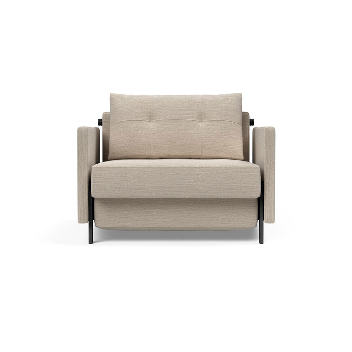 The Decorators: Fotoliu pat cu cotiere Cubed 02 Blida Sand Grey 90x200cm