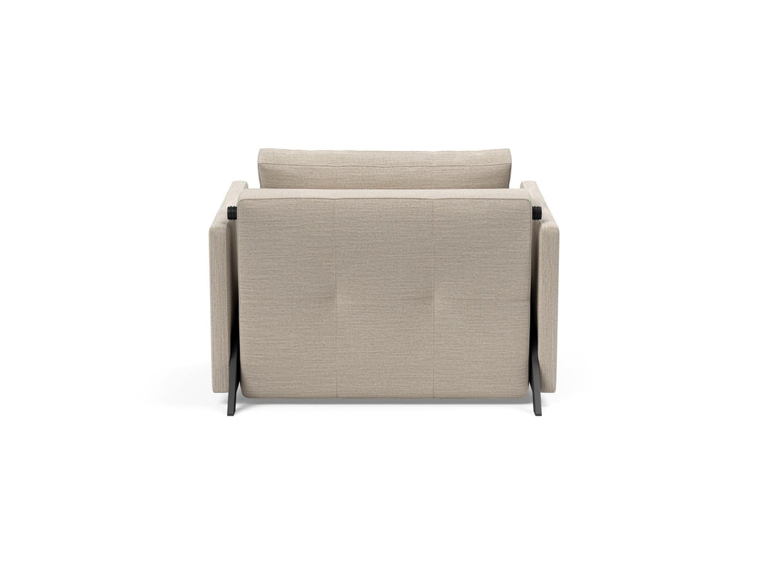 The Decorators: Fotoliu pat cu cotiere Cubed 02 Blida Sand Grey 90x200cm