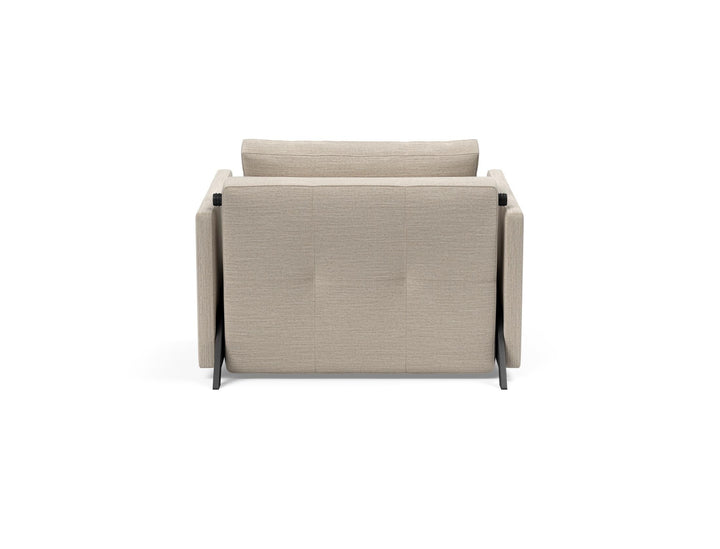 The Decorators: Fotoliu pat cu cotiere Cubed 02 Blida Sand Grey 90x200cm
