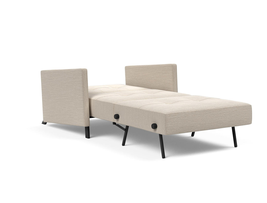 The Decorators: Fotoliu pat cu cotiere Cubed 02 Blida Sand Grey 90x200cm