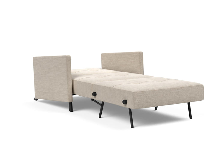 The Decorators: Fotoliu pat cu cotiere Cubed 02 Blida Sand Grey 90x200cm