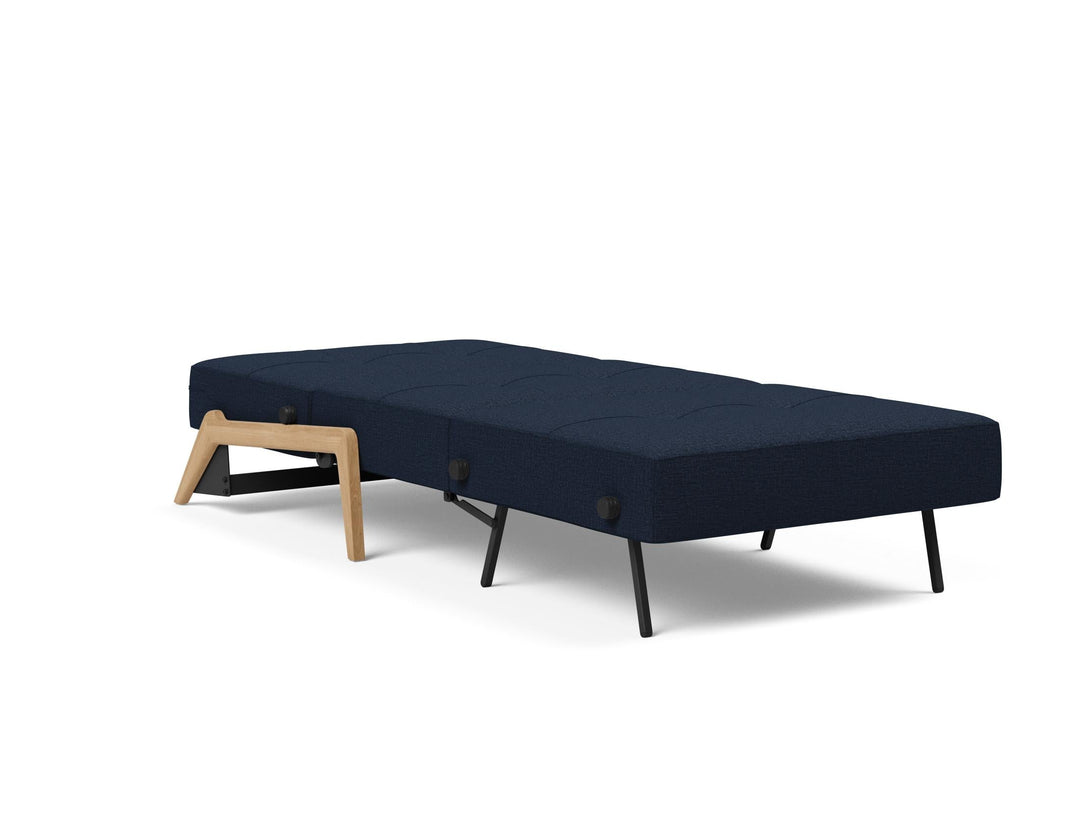 The Decorators: Fotoliu pat Cubed Wood Mixed Dance Blue 90x200cm
