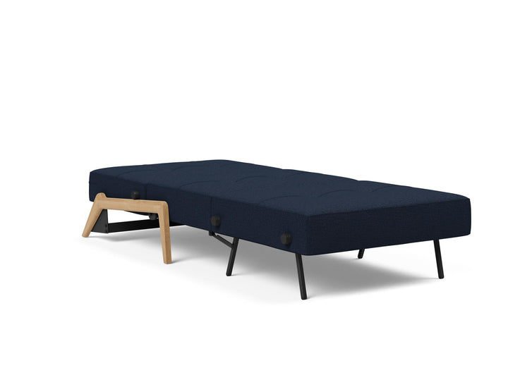 The Decorators: Fotoliu pat Cubed Wood Mixed Dance Blue 90x200cm