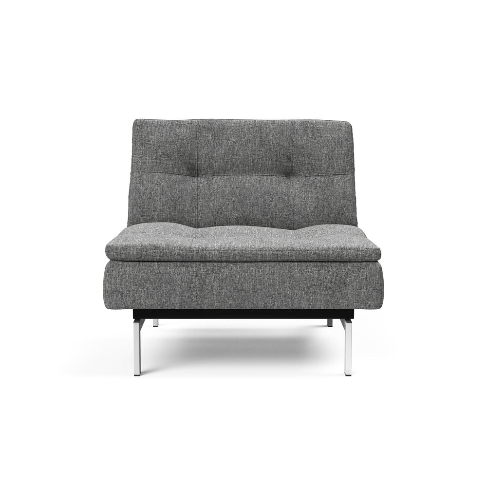 The Decorators: Fotoliu recliner Dublexo Chrome Twist Charcoal 115x90cm