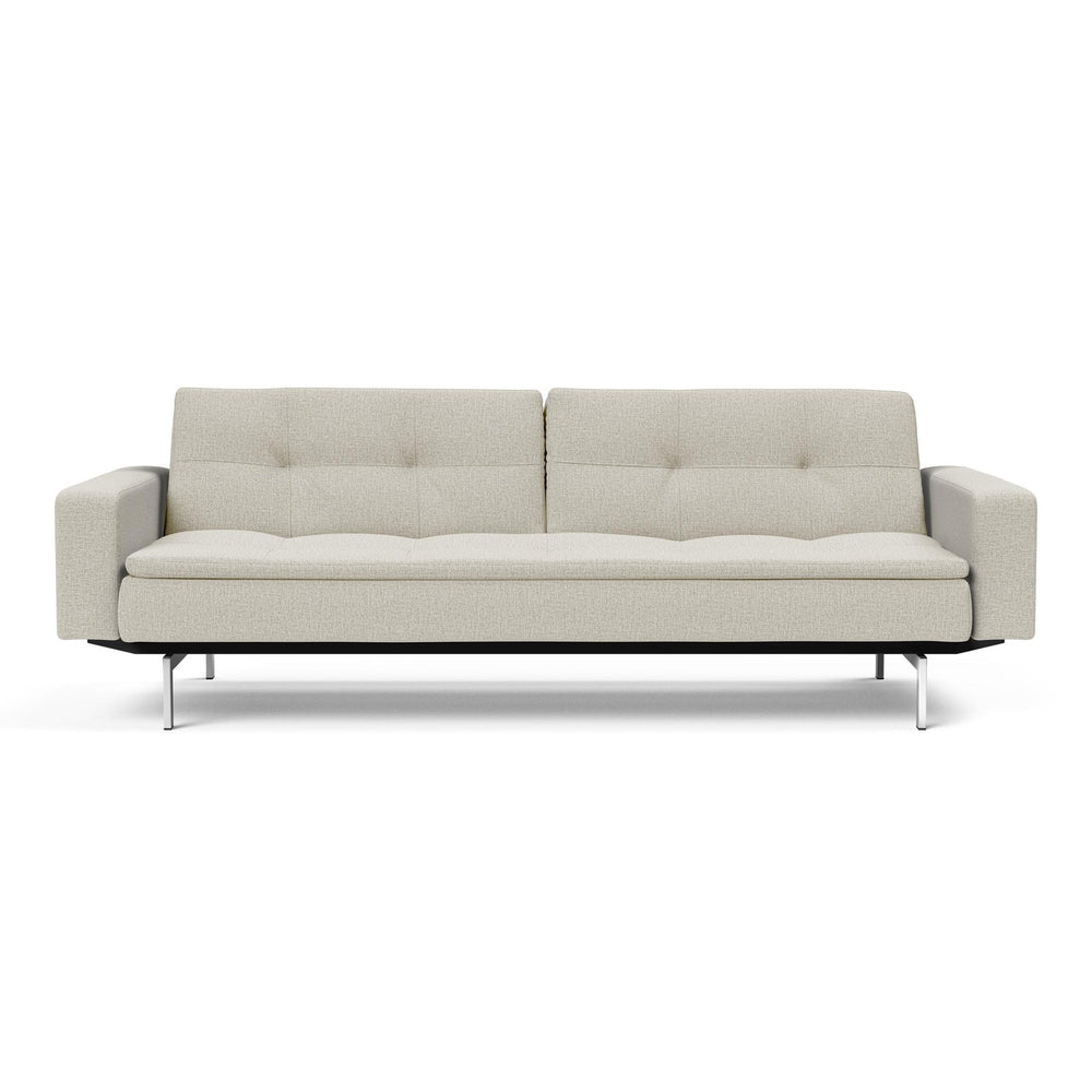The Decorators: Canapea extensibila cu brate Dublexo Chrome Mixed Dance Natural 115x210cm