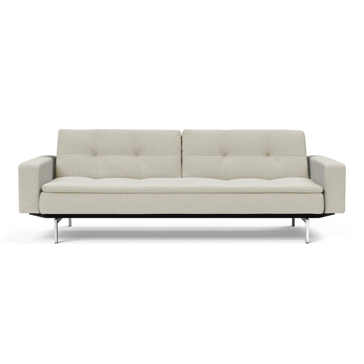The Decorators: Canapea extensibila cu brate Dublexo Chrome Mixed Dance Natural 115x210cm