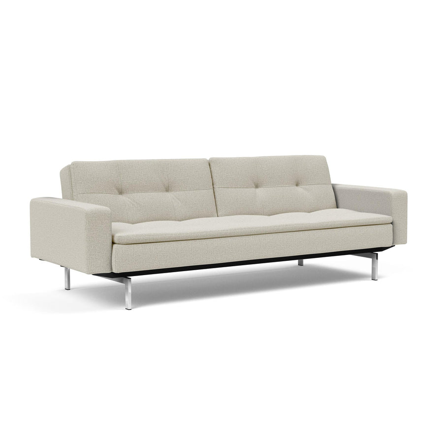 The Decorators: Canapea extensibila cu brate Dublexo Chrome Mixed Dance Natural 115x210cm