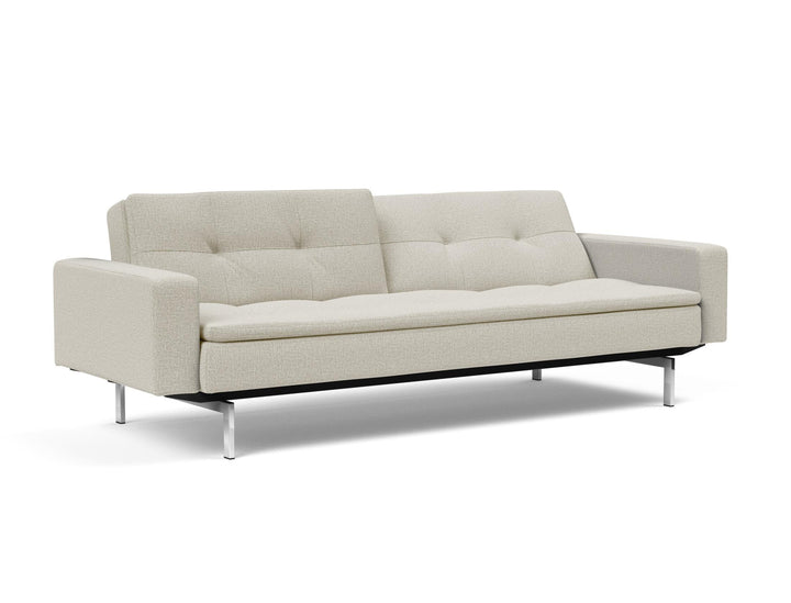 The Decorators: Canapea extensibila cu brate Dublexo Chrome Mixed Dance Natural 115x210cm