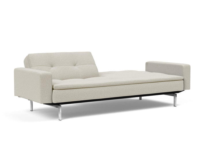 The Decorators: Canapea extensibila cu brate Dublexo Chrome Mixed Dance Natural 115x210cm