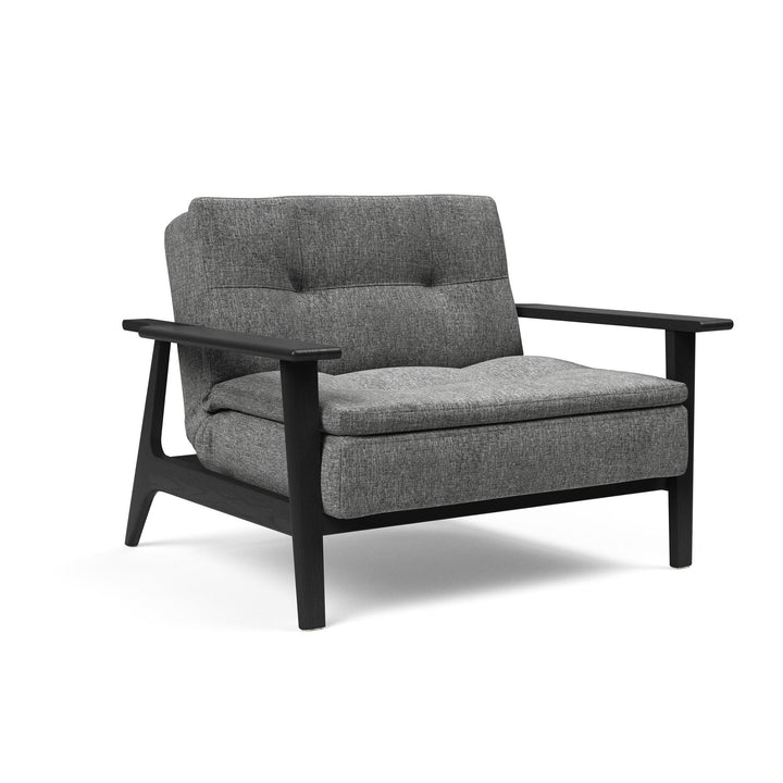 The Decorators: Fotoliu recliner Dublexo Frej Smoked Oak Twist Charcoal 115x90cm